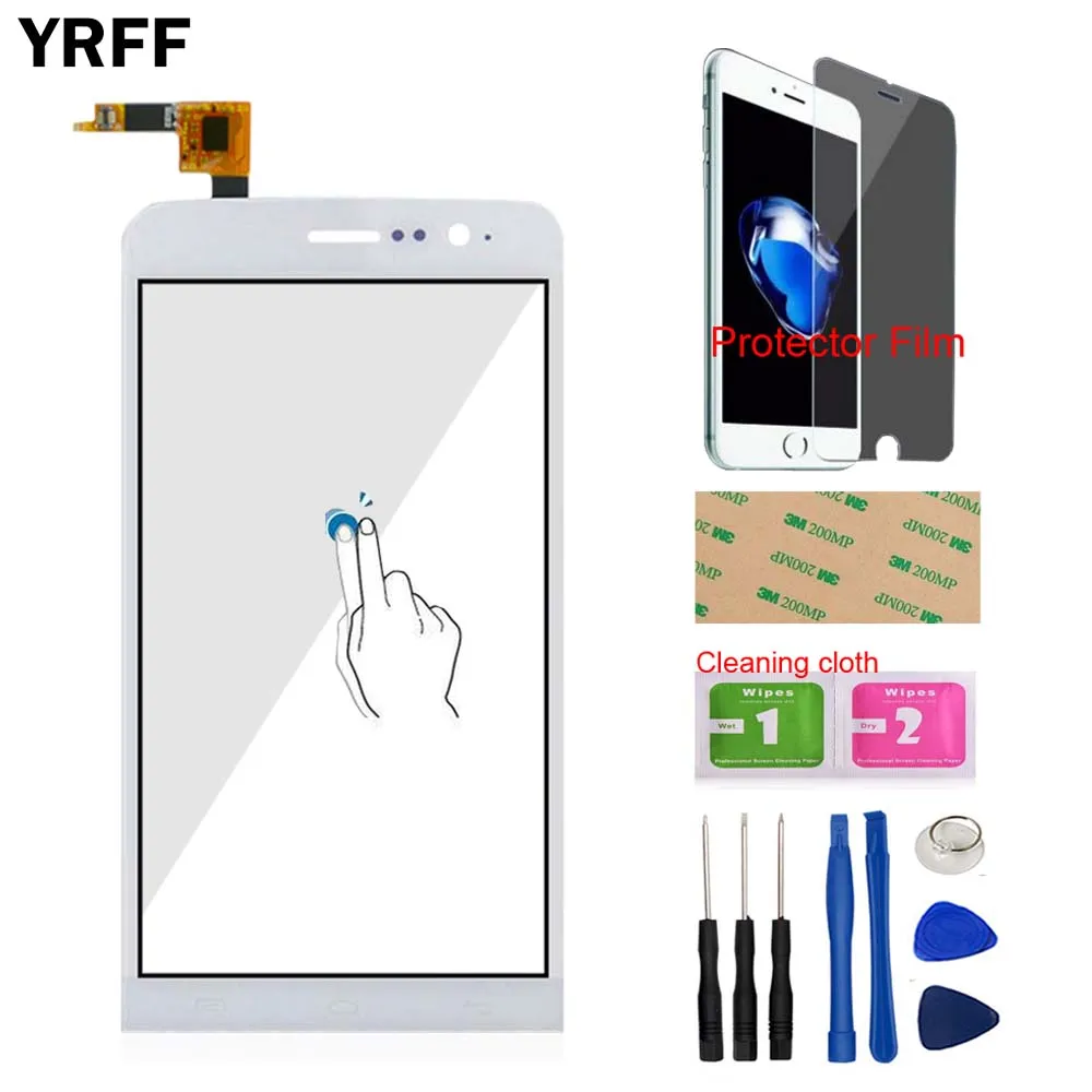 YRFF 5,5 ''переднее Сенсорное стекло для мобильного телефона, дигитайзер, панель, стекло, объектив, сенсор для Explay Blaze, инструменты, защитная пленка, клей