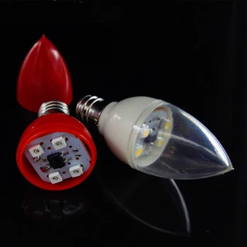 

LED Energy Saving Lotus Bulb 0.5W E12 220V Red Candle Lamp Candlestick Small Screw Light Bulb 50pcs