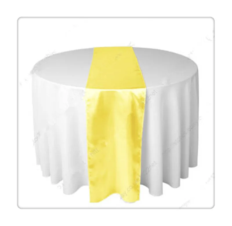 36 piece light yellow table runners For Wedding FREE SHIPPING colored
