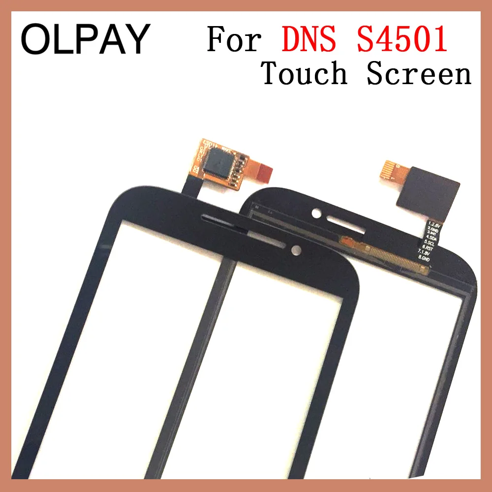 OLPAY 4,5 ''мобильный телефон для DNS S4501 S4501M сенсорный экран стекло дигитайзер панель объектив сенсор инструменты Бесплатный клей и салфетки