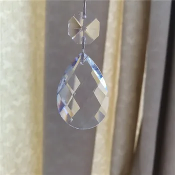 

30sets 38mm Crystal pendants with octagon beads Garlands Strand Clear Glass Crystal Chandelier Pendants,