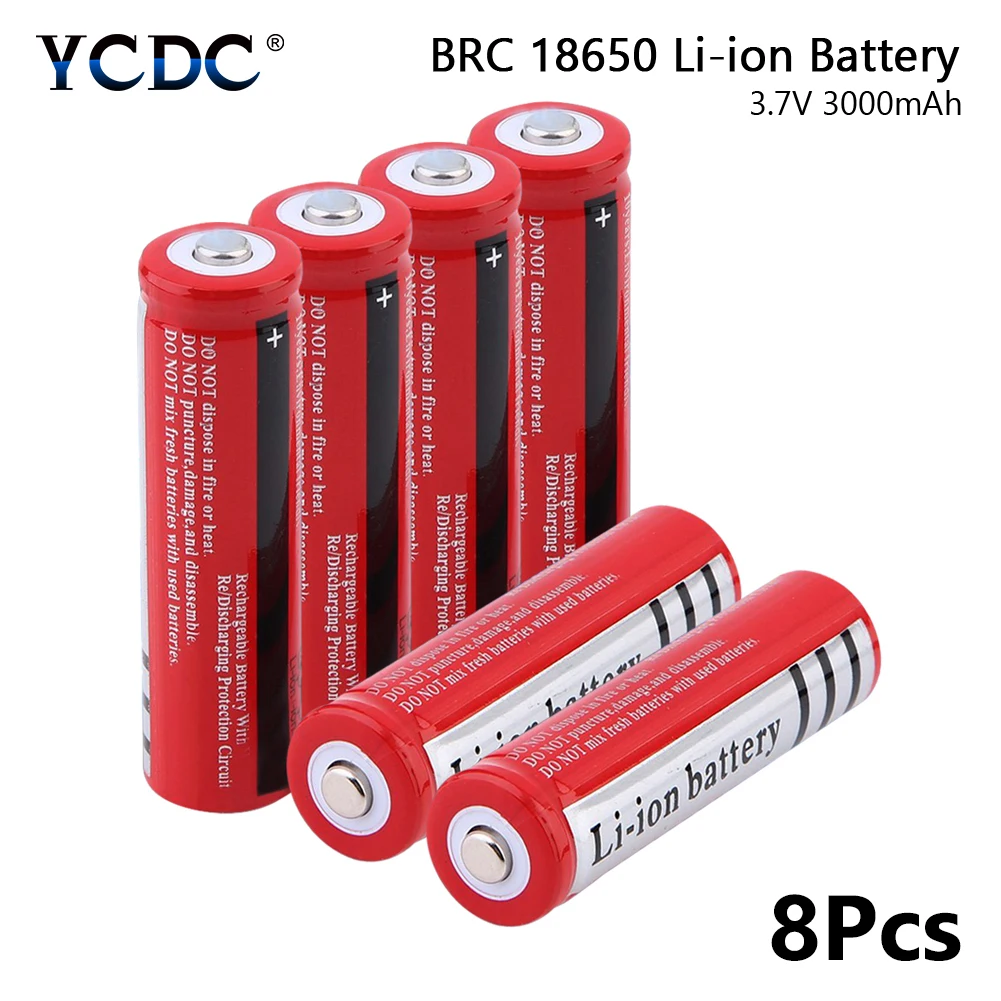 Перезаряжаемый аккумулятор BRC 18650 3,7 V 3000mAh для перезаряжаемый аккумулятор для электронных сигарет мощный большой ток разряда