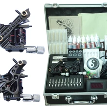 Пирсинг Комплект завершена пистолет набор татуаж татуировки комплект с тату блок питания