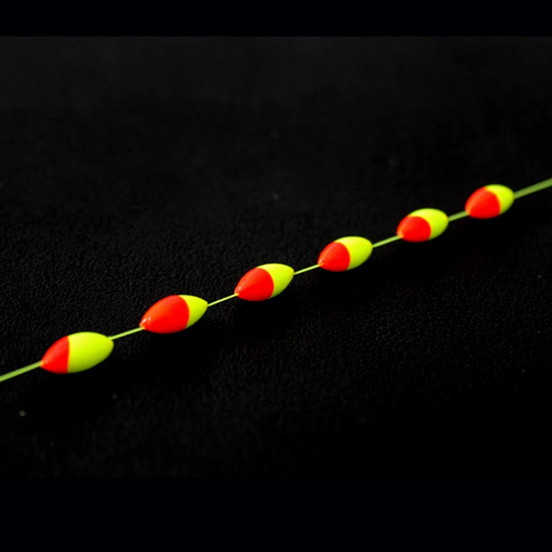 60 шт.(10 упаковок) овальный поплавок Seven-satr Float Mixedcolor 6 в 1 Space Bean Carp Fishing accessories Pesca Fishing Buoy X348