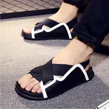 Летние шлепанцы; нескользящие; пляжная обувь; мужские сандалии; Индивидуальные повседневные сандалии для улицы