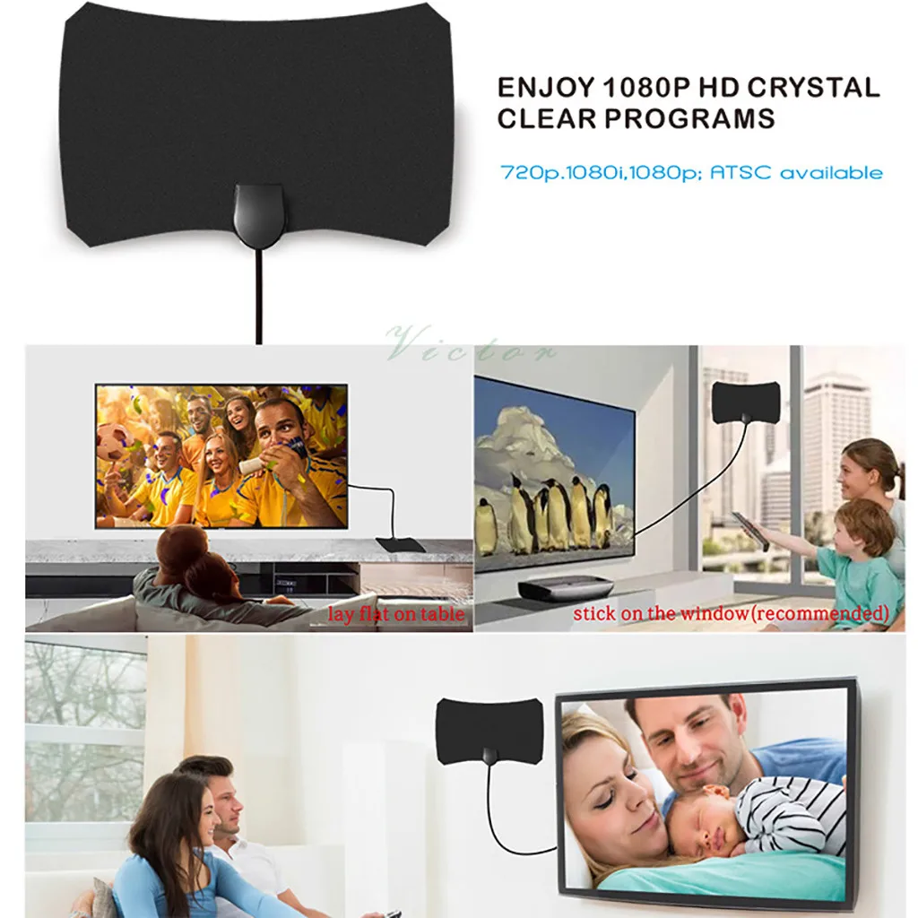 HDTV ATSC DVB универсальная DTMB тонкая пленка для внутреннего цифрового телевидения плоская антенна 5,28