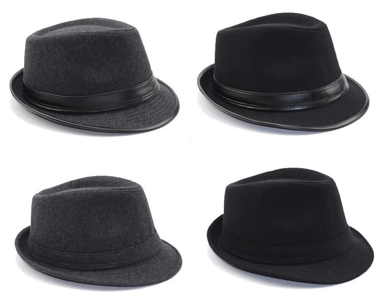 Hat Jazz cap England in autumn and winter men's and women's leather Tan Fage classic gentleman (5)