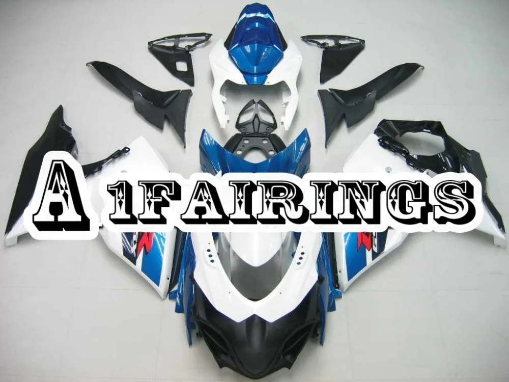 Белого и синего цвета Обтекатели для Suzuki 2009 2010 2011 возрастом 12, 13, 14, 15, GSXR1000 K9 09, 10, 11, 12, 13, 14, 15, 16 лет инжекционного метода литья капоты