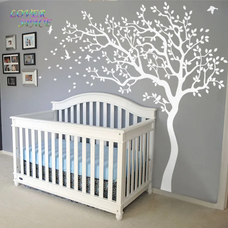 White Tree Wall Decals Large Nursery Decoration White Tree Wall Decals Large Nursery Decoration Tattoo 210x213cm In Stickers From Home Garden On Aliexpress Alibaba Group