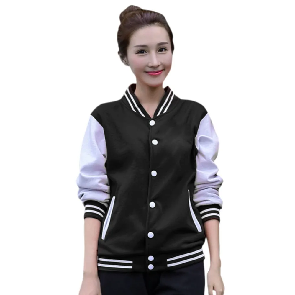 Lisli Neutral Women Varsity Jacket Tops Bomber Jacket Cotton Fleece