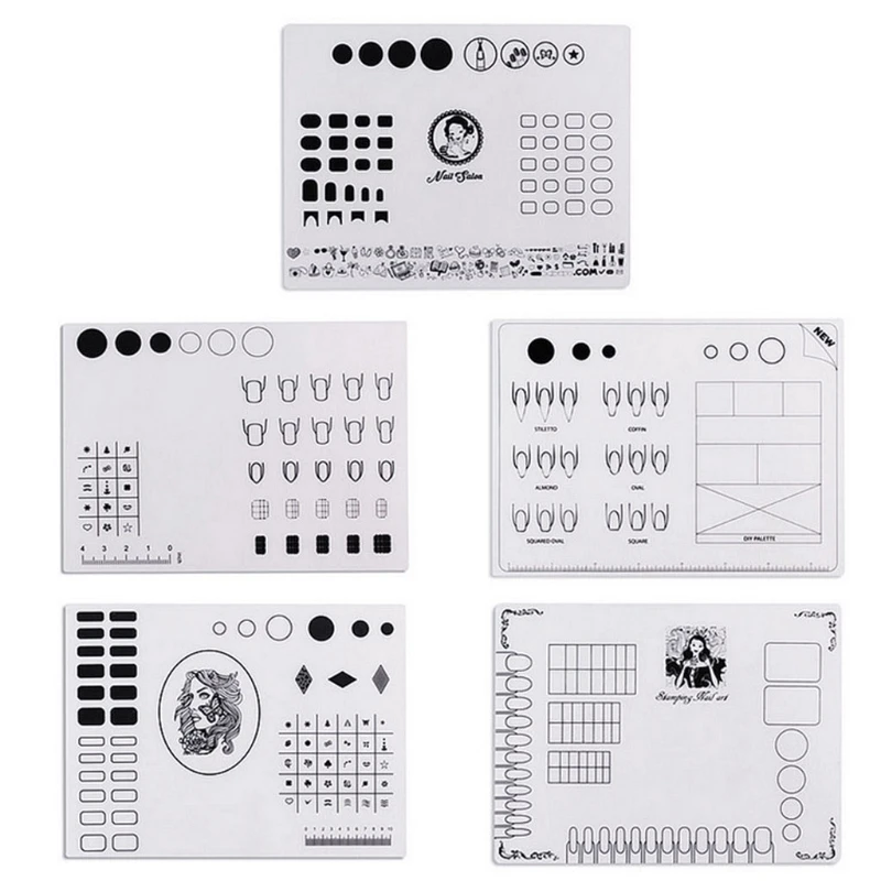 Дизайн ногтей мягкий силиконовый Рабочий стол штамповки пластины передачи коврик на противень Таблица 40x30 см