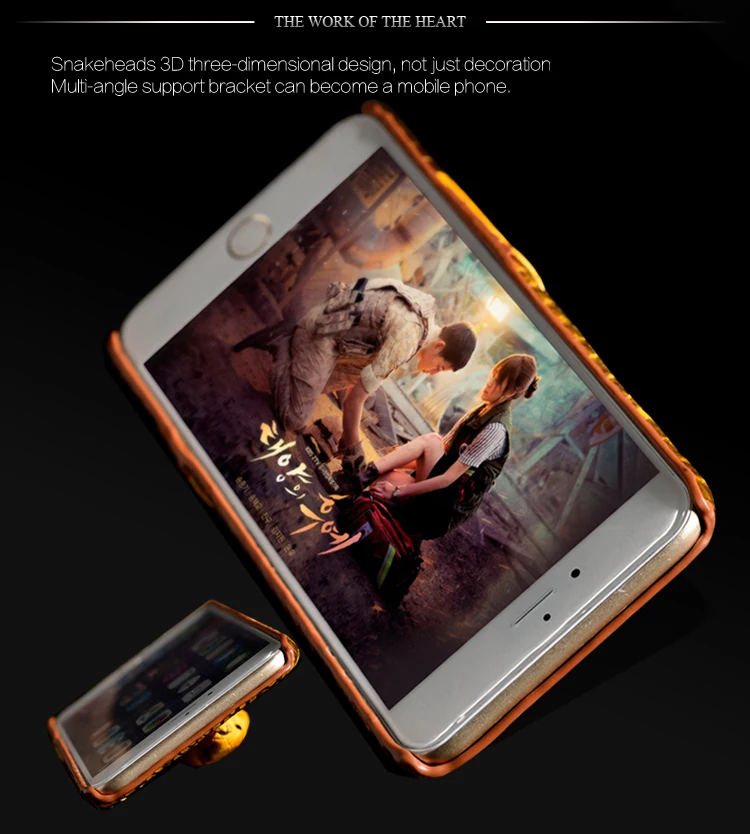 Wangcangli брендовый чехол для телефона с головой змеи, кожаный чехол для iPhone X, чехол для телефона, все ручной работы на заказ, обработка