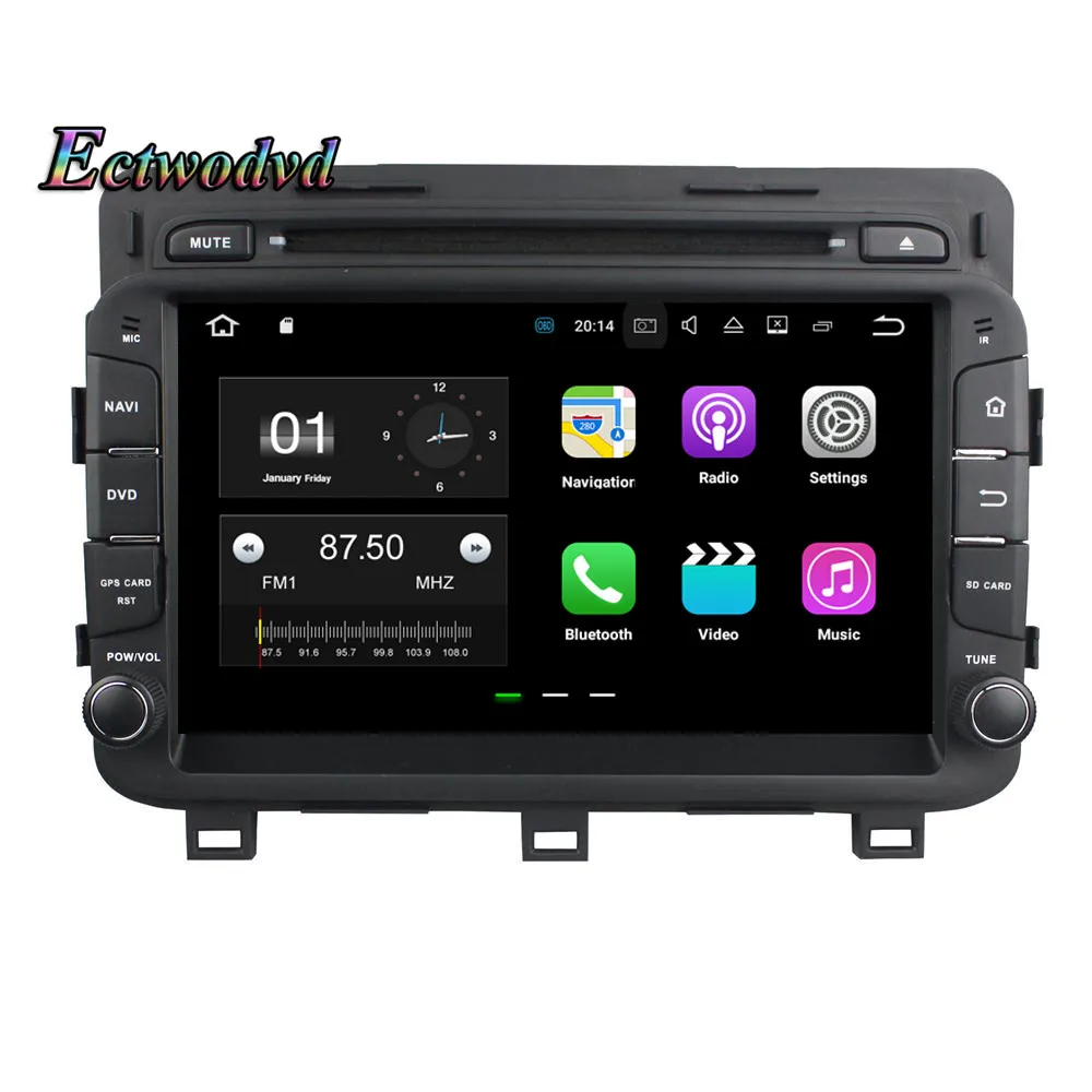 Sale Ectwodvd Octa Core 4G RAM 64G ROM Android 9.0 Car Multimedia DVD Player GPS HeadUnit For Kia K5/Optima 2014 14