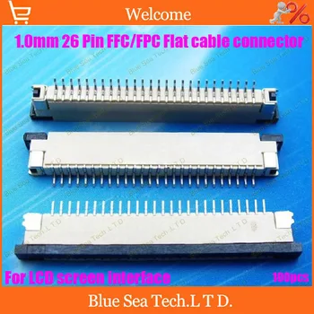 

Free Shipping 100pcs FPC/FFC connector cable socket 26pin 1.0mm connector for LCD screen interface of DVD/MP3/PDA/Phone ect.ROHS