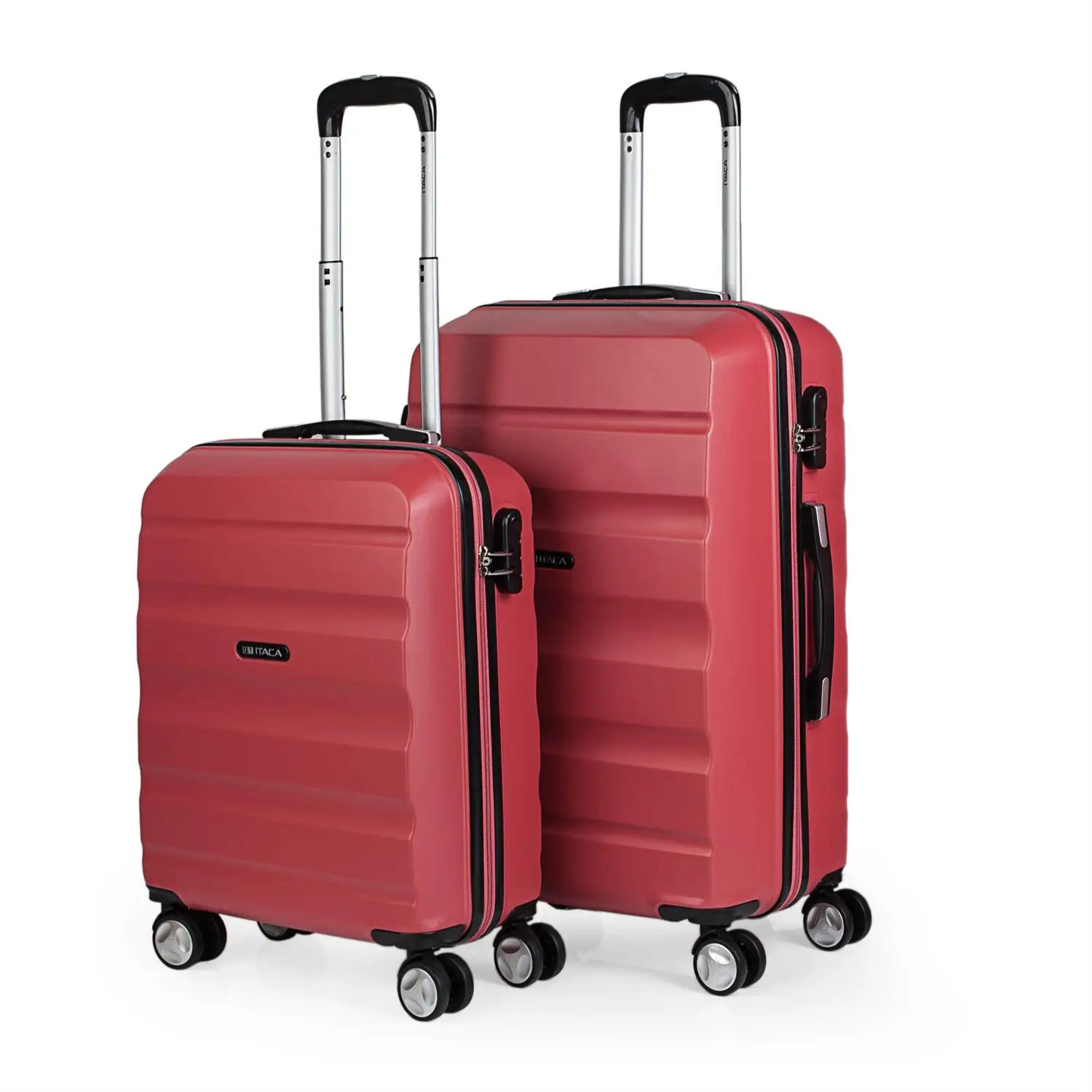 Itaca Elba модельный комплект 2 чемоданы тележка для путешествий жесткая 55/61 см ABS Ручка Регулируемая, 2 ручки и замок кабина низкая Cos - Цвет: Красный