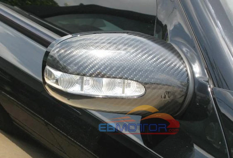 Настоящая Крышка для зеркала из углеродного волокна 1 пара Benz E Class W211 2003 2007 M126M|carbon
