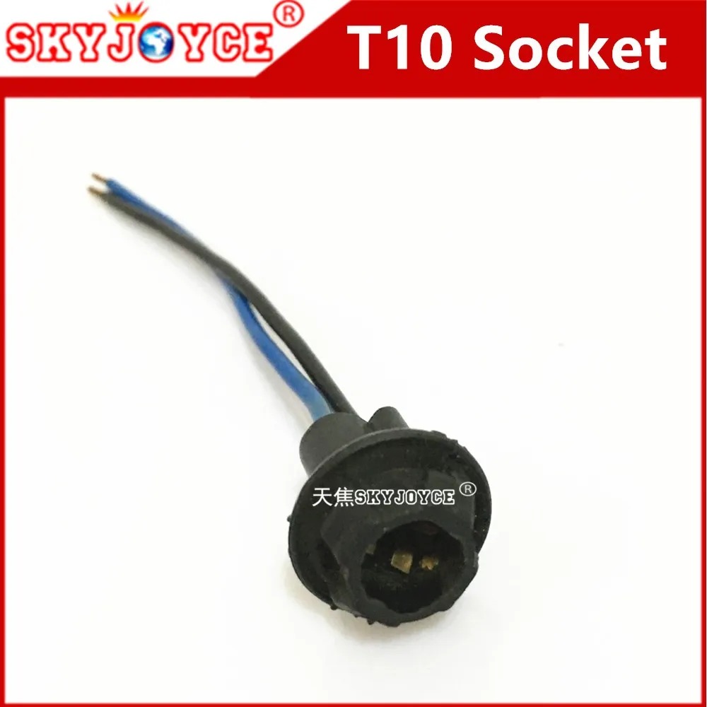 100PCS car light holder base led 168 194 W5W T10 socket plastic T10 bulb holder soft T10 bulb socket connector led car styling (9)