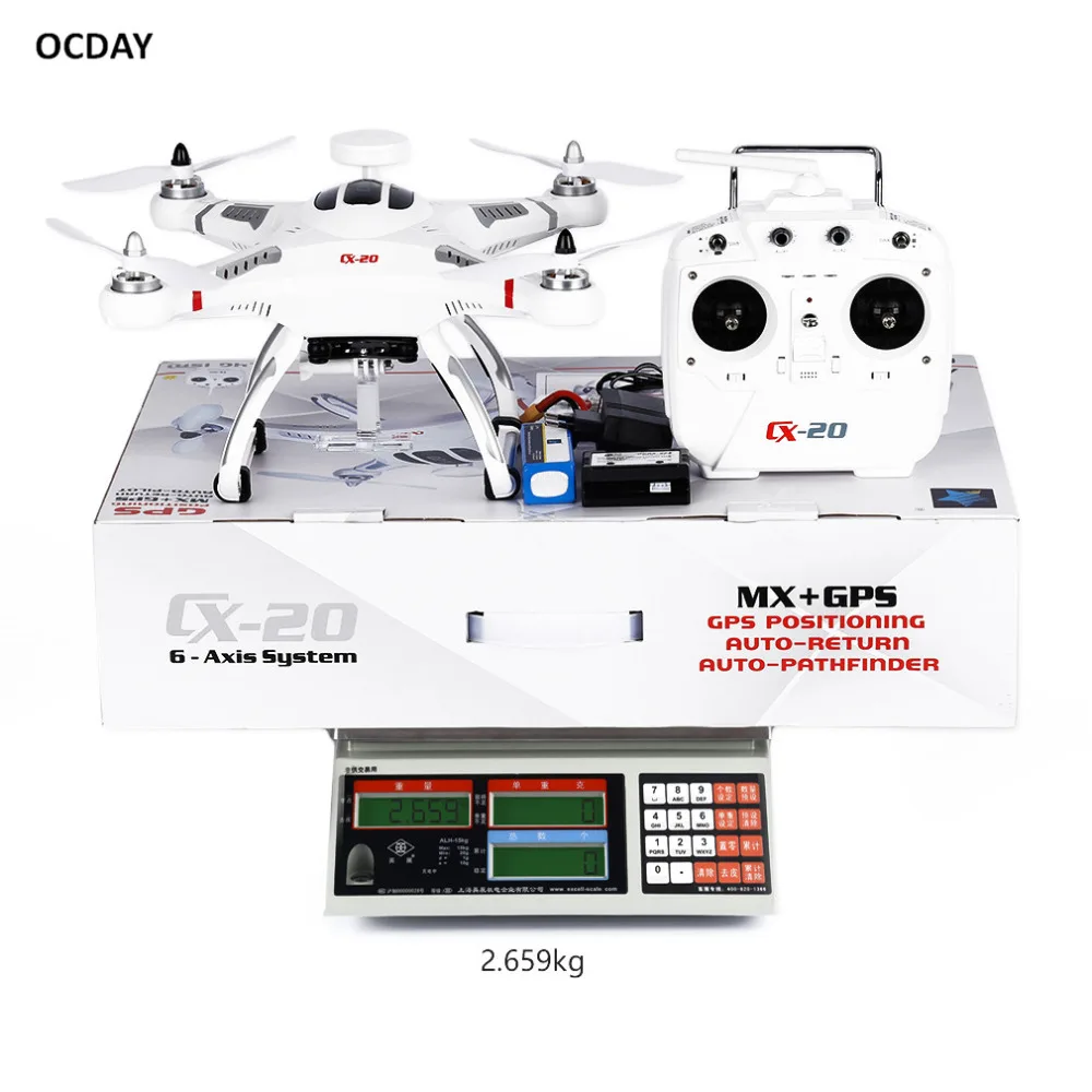 OCDAY RC Вертолет Дистанционное Управление Белый 2,4 ГГц 6 оси Системы авто-pathfinder RTF Квадрокоптер для Cheerson CX-20 новое поступление