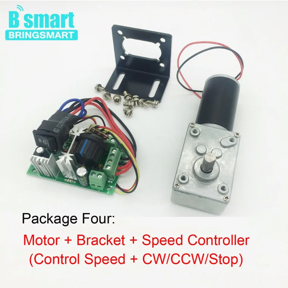 Bringsmart a58sw31zy электродвигатель 70kg. см DC червь мотор Двигатель 12 В 24 электро мини