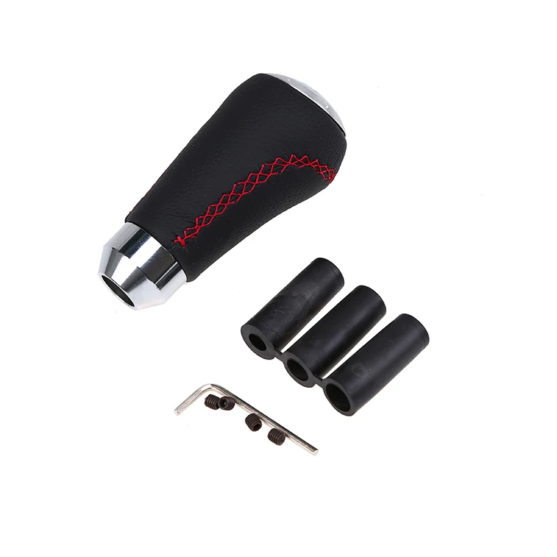 POSSBAY cuero negro Car Gear Shift Knob Shifter Stick Palanca de Cambio Manual Palanca Cambio para Peugeot 206 Passat b7 Citroen