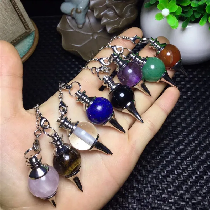 1pcs natural colourful Quartz Mineral Crystals Pendant Pendulum for Fine Jewelry Necklace Making | Дом и сад