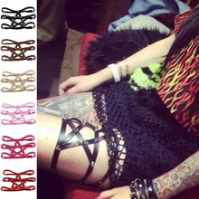 Женский паб-Рок Подвязки Пояс искусственная кожа регулируемый пояс для чулок девушки заклепки панк ноги кольцо бедра ремень-подвязка