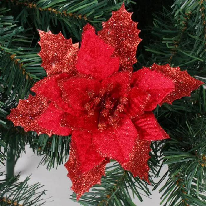 17cm diamonds diy christmas flower pendants xmas holiday party home 1 x christmas flower 90562 4 90562 1 90562 2 90562 3 90562 a