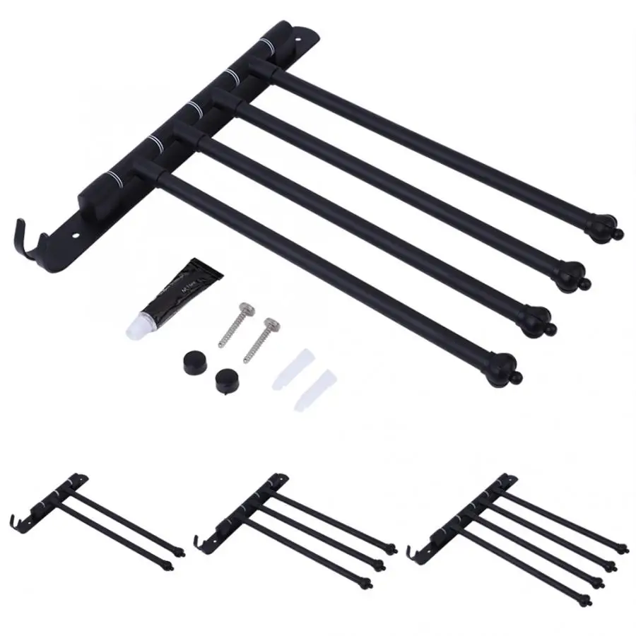 

Rotating Towel Hanging Holder Wall Mounted Hanger Hook Organizer Home Bathroom Accessories towel arms Bathroom Supplies