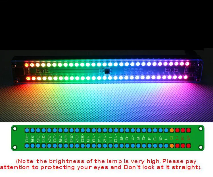 Panneau d'indicateur de niveau Audio, 30 couleurs colorées, VU le spectre  de la musique avec télécommande pour voiture amplificateur