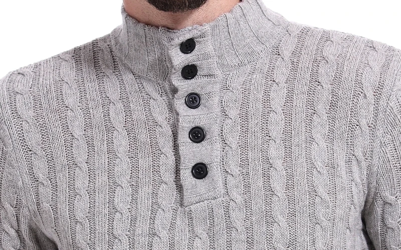 Черная водолазка жаккардовый свитер Для мужчин 2018 осень-зима новый трикотажные джемперы Для мужчин s Slim Fit Повседневный пуловер тянуть Homme