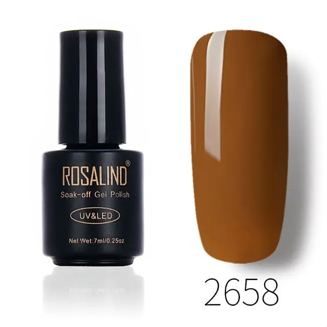 RA2658 Гель ROSALIND 1 S, Гель-лак для ногтей кофейного цвета, 7 мл, УФ-лампа/светодиодный светильник для дизайна ногтей, долговечный, для маникюра, отмачиваемый Гель-лак - Цвет: RA2658
