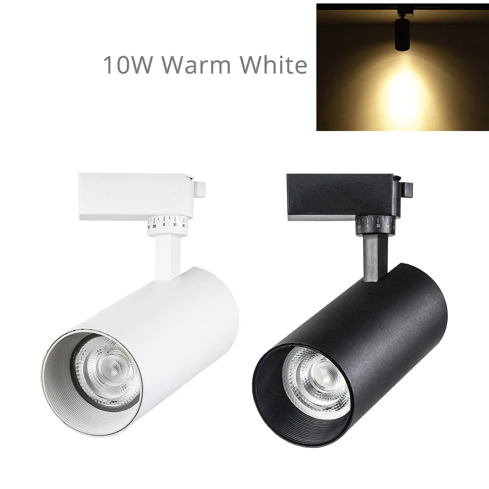 Современный светодиодный светильник с 2 проводами для магазина, дома, одежды, витрины, светильник, s светильник, рельсовый светильник, COB Точечный светильник, s система - Испускаемый цвет: 10W-Warm White
