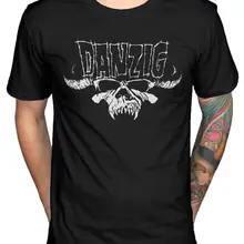 Официальный Danzig классический логотип футболка скелетоны Ладена Корона Blackacidevil футболки мужская одежда футболка