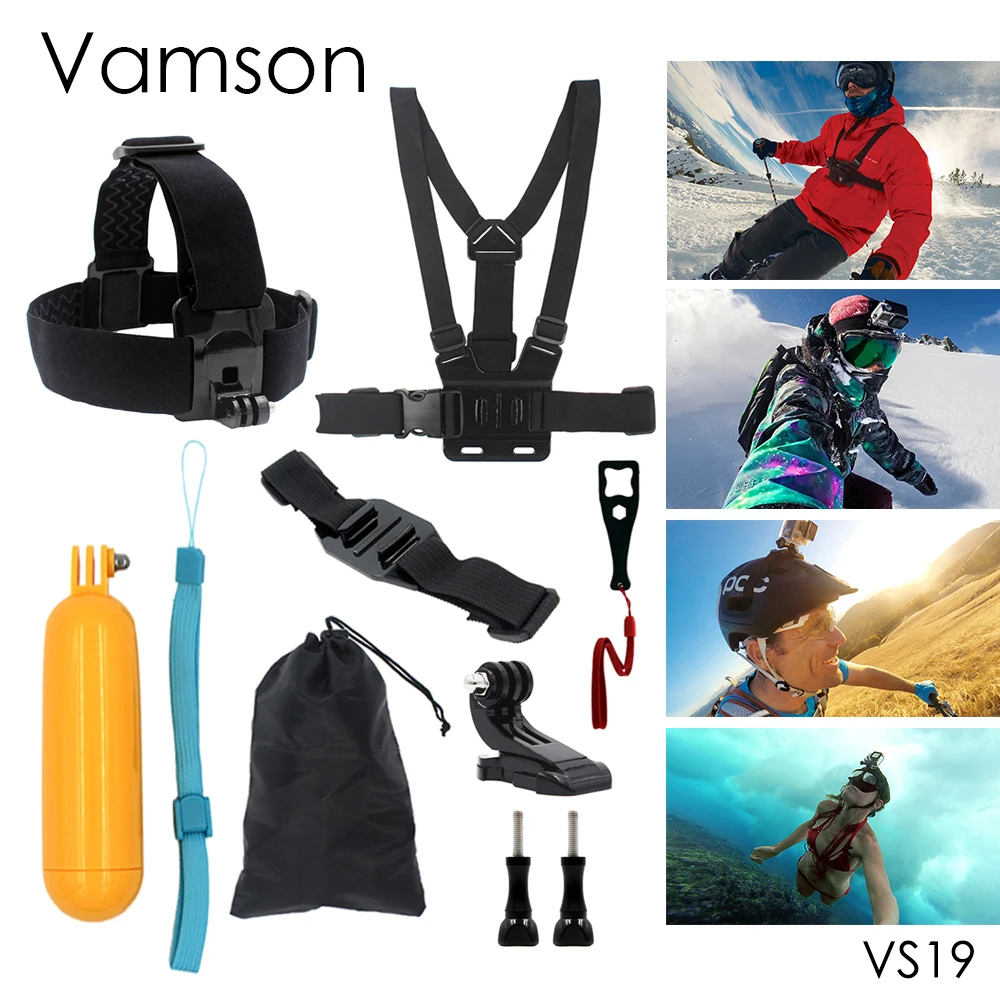 Gopro Accessories 9 in 1 Kit Chest Body Strap Tripod Floaty Bobber