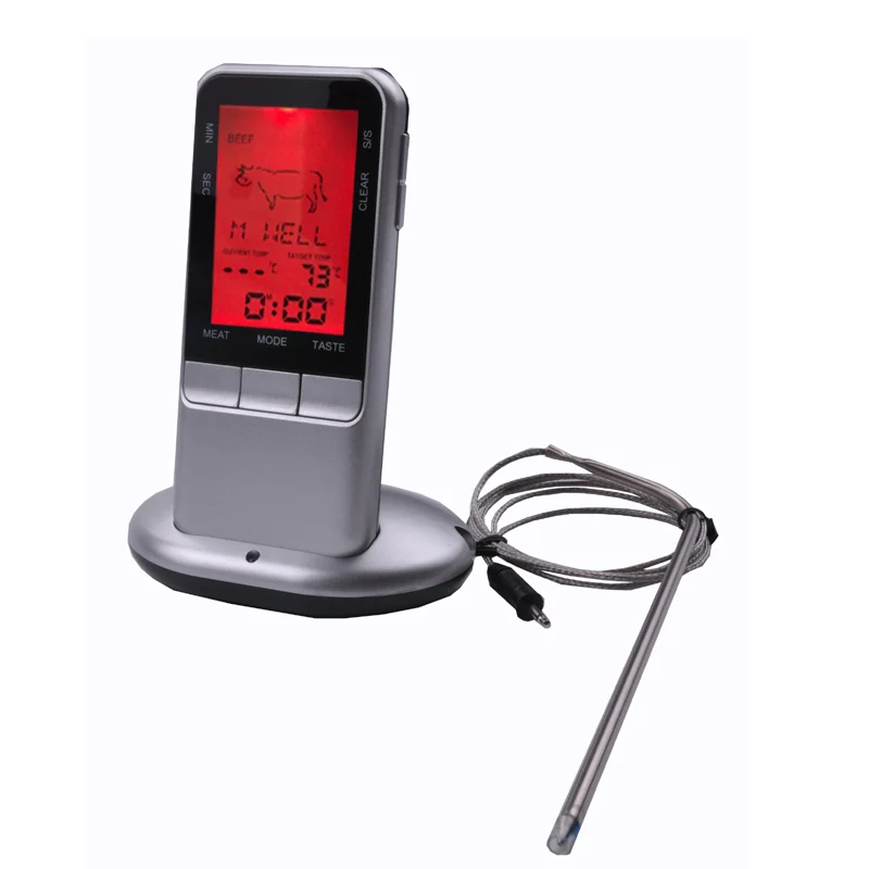 

Digital food thermometer, kitchen cooking thermometer, barbecue thermometer, red screen