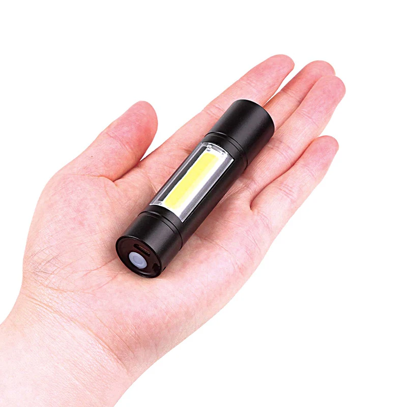 

Waterproof Mini LED COB Flashlight Keychain USB Charge Pen Light Camping Working Reading Riding Key Torch Lamp