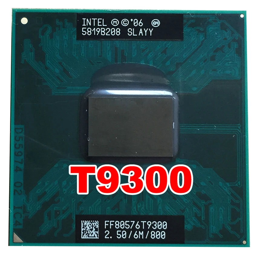 Goede Originele INTEL T9300 CPU 2.5 6 M 800 pin versie PGA