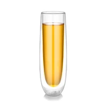Verre à Champagne créatif à Double couche résistant à la chaleur, verre à vin rouge haut de gamme, nouvelle tasse à eau transparente