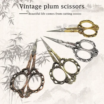 

Embroidery Scissors Classic Plum Blossom Straight Scissors Stainless Steel Scissors for Needle Work HY99