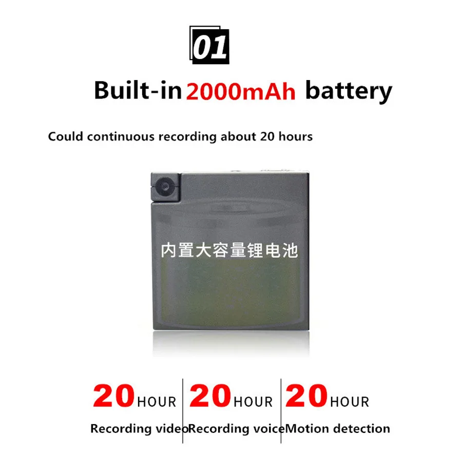 Volemer MD13 Motion Detection Mini DV Camara Built-in 2000 mAh Battery Secret Camera 24hours Video Audio Recording Camcorder (3)