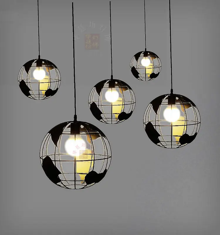 Buy Modern Style Gold Metal Round Globe Pendant Lights