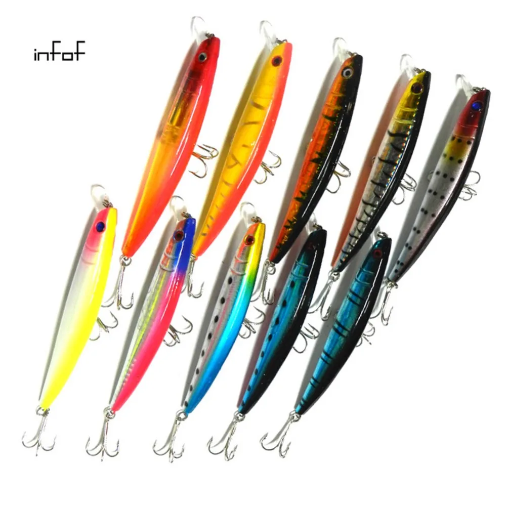 5pcs/lot 4.53in/0.37oz Fishing Lure Floating Minnow Artificial Bait New