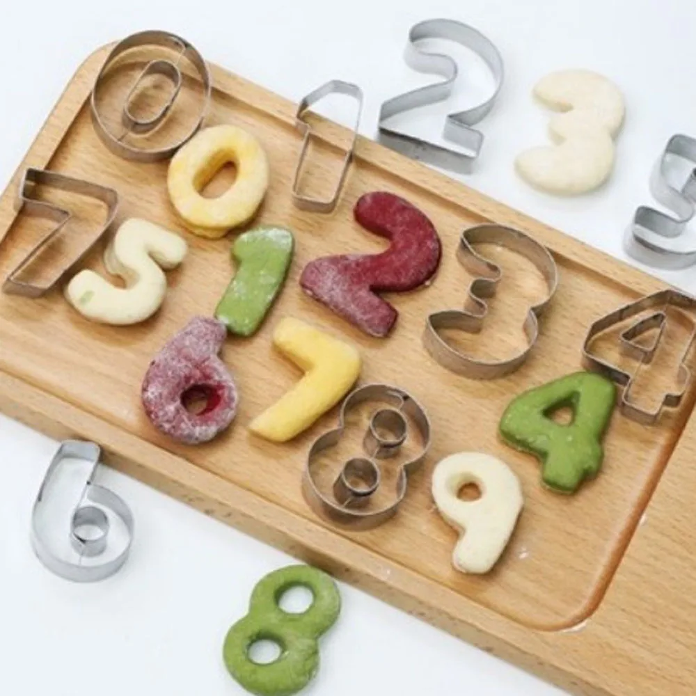 9Pcs/set Alphabet Letter Number Cake Cookie Cutter ...