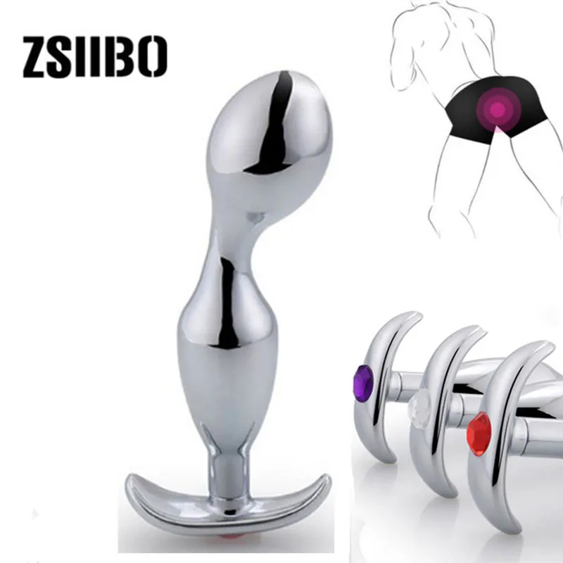 Simulation penis anal plug stainless steel SM game outdoor Wear Stimulating the prostate private goods erotic toys