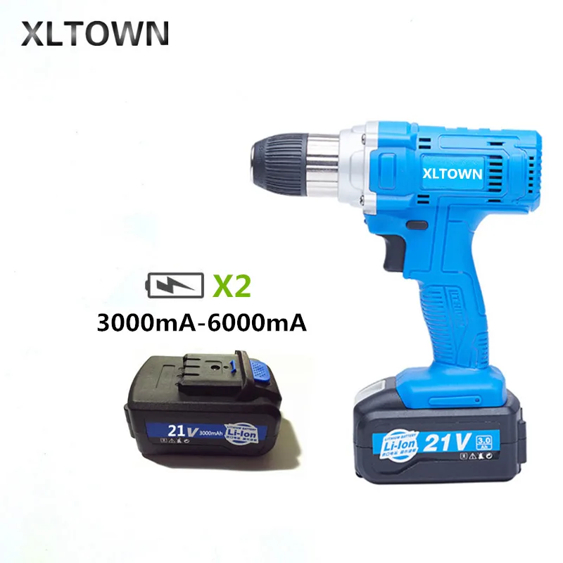 Xltown 21v Высокоскоростная дрель перезаряжаемая литиевая батарея с переменной