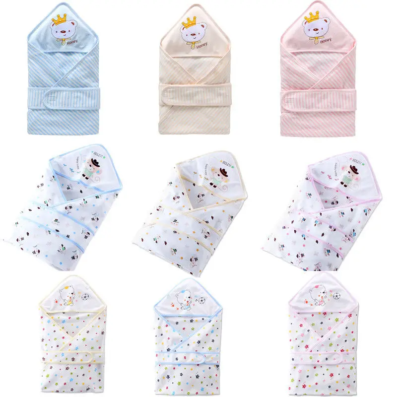 Soft Cotton Infant Nowborn Swaddle Baby Cute Muslin Blanket Toddler Wrap Soft Cotton Swaddling