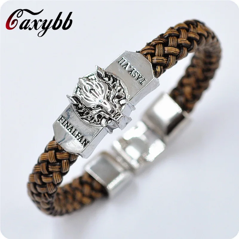 

New Men Jewelry Leather Bracelet Game Men's Game of Thrones A Song of Ice and Fire jewelry Leather Braided Wristband Gif