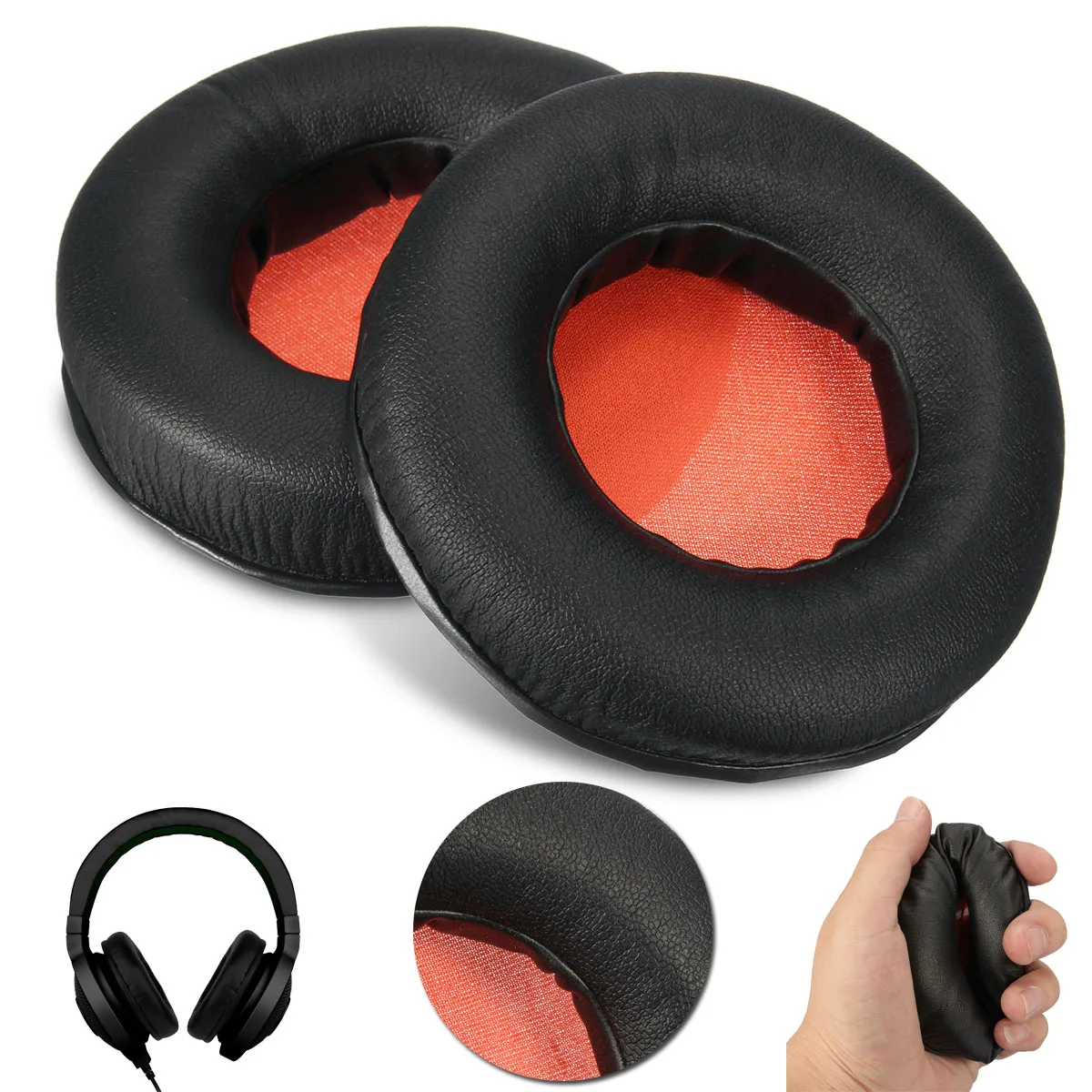 

Headphones Replacement Noise Cancelling Ear Cushion Earpad For Razer Kraken Pro Gaming Headphones Accessories
