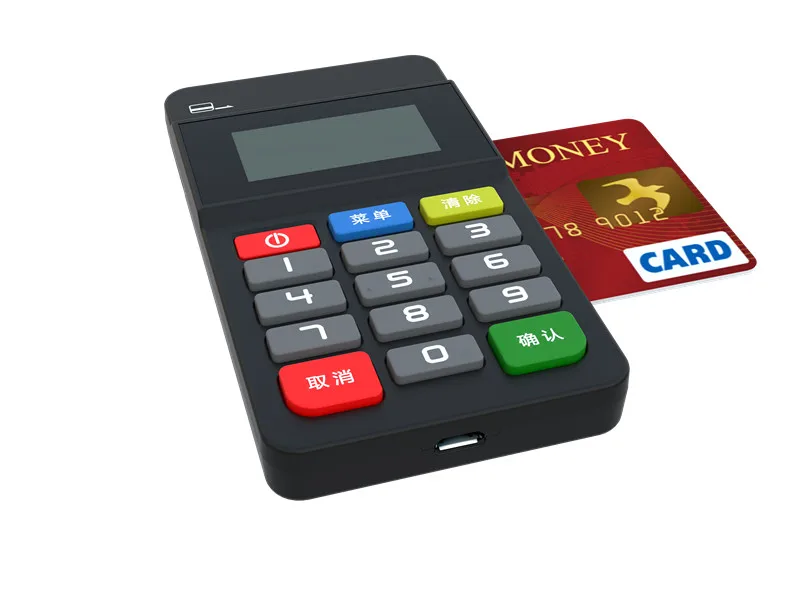 

Mobile Payment Terminal PCI + EMV Certified Bluetooth MPOS With Keypad