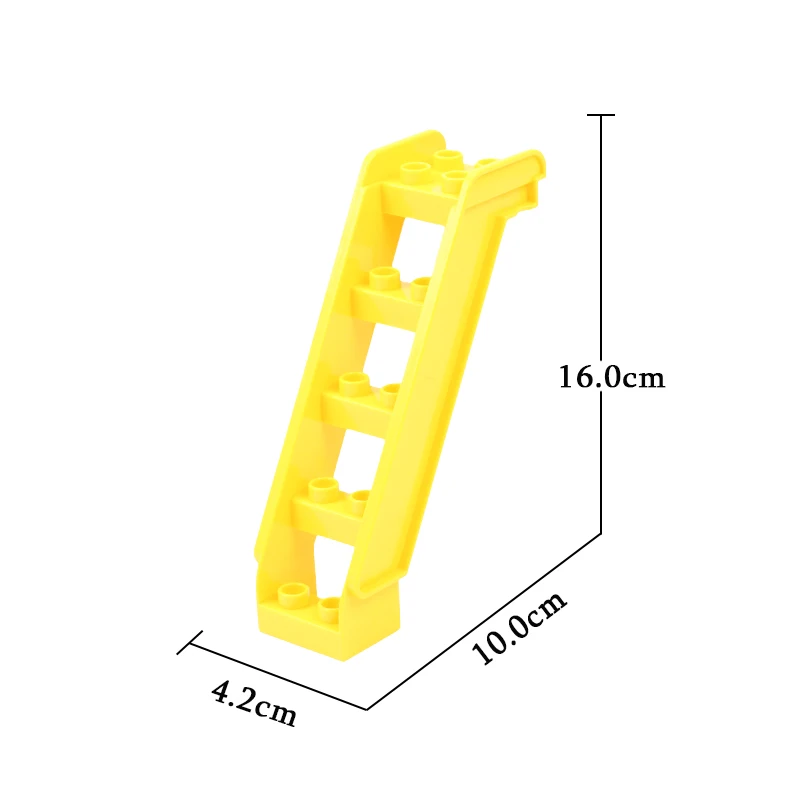 Классические большие строительные блоки, аксессуары, совместимые с Duplos, блоки, качели, слайд-лестница, труба, игровая площадка, игрушки, подарок для ребенка - Цвет: yellow Slanting